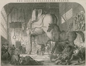 Die große Wellington-Statue: Mr. Wyatts Atelier oder Modellraum von Ebenezer Landells