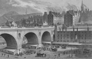Gemüse- und Fischmarkt, aus der Rainbow Gallery, Edinburgh, 1830