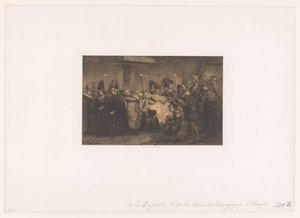 Maria von Burgund aufgebahrt in Brügge von Edgar Alfred Baes