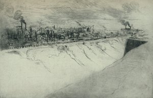 St. Ouen von den Befestigungen von Paris aus gesehen, 1915 von Edgar Chahine