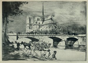 Die Apsis von Notre Dame, 1915 von Edgar Chahine
