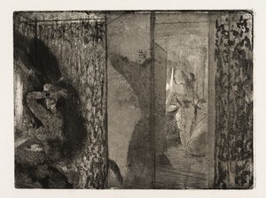 Schauspielerinnen in ihren Garderoben von Edgar Degas