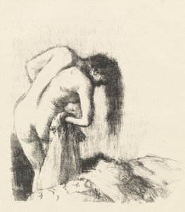 Nach dem Bad La sortie du bain Petite planche, ca. 1891 von Edgar Degas