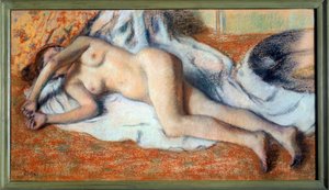Nach dem Bad oder nackte Dehnungen von Edgar Degas