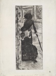 Im Louvre: Die Malerei (Mary Cassatt), ca. 1879-80 von Edgar Degas