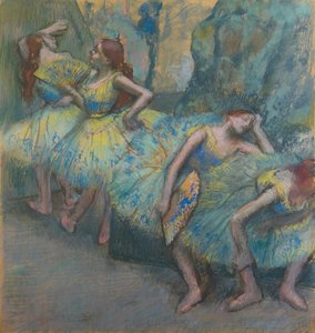 Balletttänzerinnen hinter den Kulissen