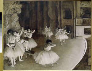 Ballettprobe auf der Bühne von Edgar Degas