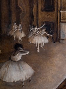 Ballettwiederholung auf der Bühne (Detail) von Edgar Degas