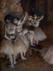Ballettprobe auf der Bühne (Detail) von Edgar Degas