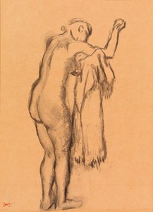 Badende trocknet sich ab von Edgar Degas