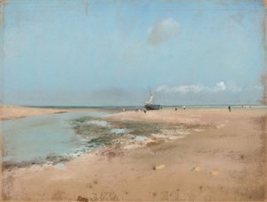 Strand bei Ebbe (Mündung des Flusses)