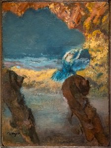 Blaue Tänzerin und Kontrabass. 1891 von Edgar Degas