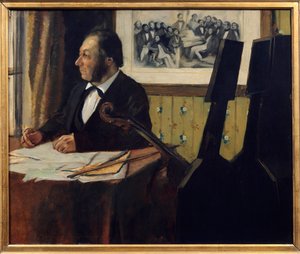Cellist Pilet, Louis Marie Pilet (1815-1877). Gemälde von Edgar Degas (1834-1917) 1869 Paris, Musée d