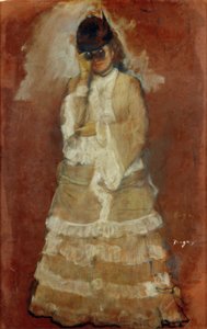 Dame mit Fernglas
