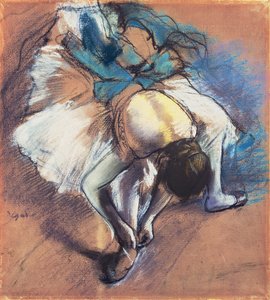 Tänzerin, die ihren Schuh befestigt, ca. 1880-85