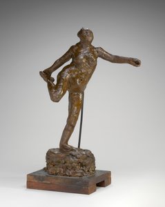 Tänzerin, die ihren rechten Fuß in ihrer rechten Hand hält von Edgar Degas