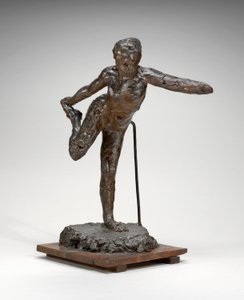 Tänzerin, die ihren rechten Fuß in ihrer rechten Hand hält, ca. 1900-1911 von Edgar Degas