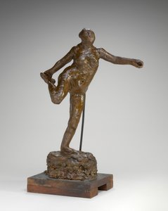 Tänzerin, die ihren rechten Fuß in ihrer rechten Hand hält von Edgar Degas