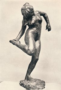 Tänzerin, die auf die Sohle ihres rechten Fußes schaut, ca. 1900 von Edgar Degas