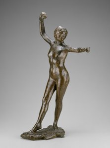 Tänzerin bereit zum Tanzen, rechter Fuß nach vorne von Edgar Degas
