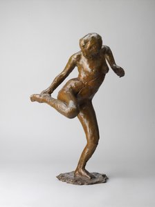 Tänzerin betrachtet die Sohle ihres rechten Fußes von Edgar Degas