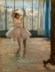 Tänzerin posiert im Haus eines Fotografen von Edgar Degas