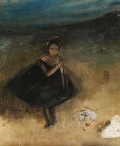 Tänzerin mit Blumenstrauß von Edgar Degas