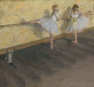 Tänzer beim Üben an der Stange, 1877 von Edgar Degas