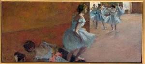Tänzerinnen steigen die Treppe hinauf von Edgar Degas