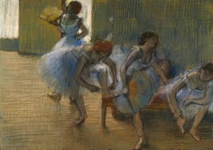Tänzer auf einer Bank, ca. 1898 von Edgar Degas