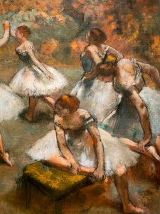 Tänzerinnen auf der Bühne (Detail) von Edgar Degas