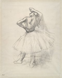 Stehende Tänzerin, rechter Arm erhoben, ca. 1891 von Edgar Degas