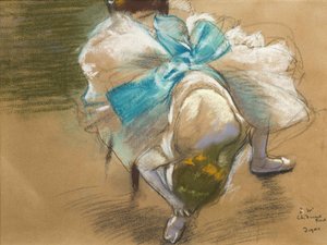 Tänzerin, die ihren Schuh bindet, 1887