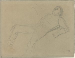 Gefallener Jockey Studie für Szene vom Hindernisrennen: Der gefallene Jockey, ca. 1866