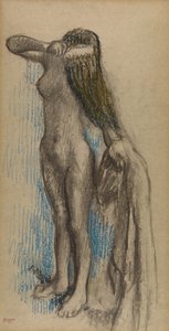 Femme se Coiffant von Edgar Degas