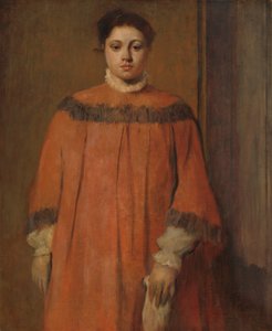 Mädchen in Rot von Edgar Degas