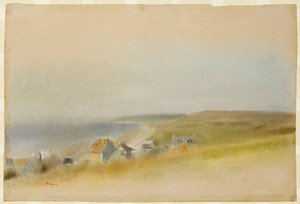 Häuser am Klippenrand in Villers-sur-Mer, 1869 von Edgar Degas