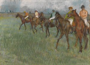Jockeys im Regen, ca. 1886 von Edgar Degas