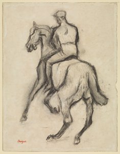 Mann zu Pferd, ca. 1888 von Edgar Degas