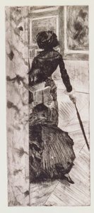 Mary Cassatt im Louvre: Die Gemäldegalerie, 1879-80 von Edgar Degas