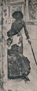 Mary Cassatt im Louvre von Edgar Degas