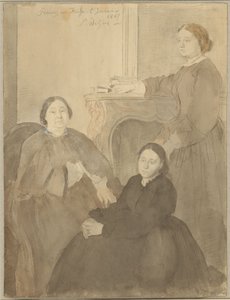 Mme. Michel Musson und ihre Töchter, Estelle und Désirée von Edgar Degas