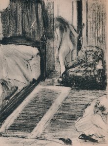 Nackte Frau an der Tür ihres Zimmers, ca. 1879, 1946 von Edgar Degas