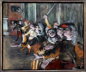 Pastellstatisten oder Chorsänger auf Monotypie von Edgar Degas (1834-1917) 1877 von Edgar Degas