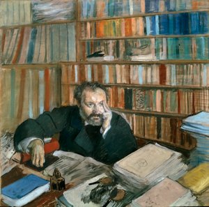 Porträt von Edmond Duranty, Schriftsteller und Kunstkritiker von Edgar Degas