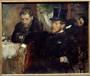 Porträts der Ingenieure Jeantaud, Livert und Laine, Freunde des Künstlers. Gemälde von Edgar Degas. Paris, Musée d