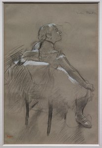 Sitzende Tänzerin (Nelly Frankly) von Edgar Degas