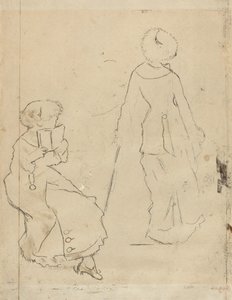 Studie für "Mary Cassatt im Louvre" [Rückseite] von Edgar Degas