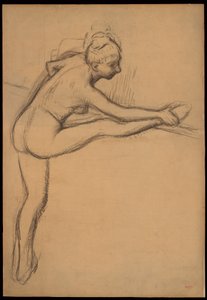 Studie eines Aktes (Tänzerin an der Barre) von Edgar Degas