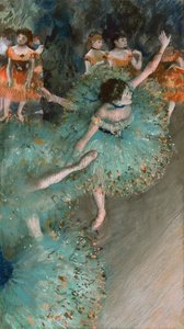 Schwankende Tänzerin in Grün von Edgar Degas